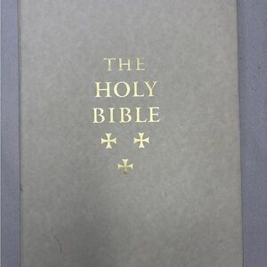 Vintage “The Holy Bible” — White Hardcover With Gold Lettering
